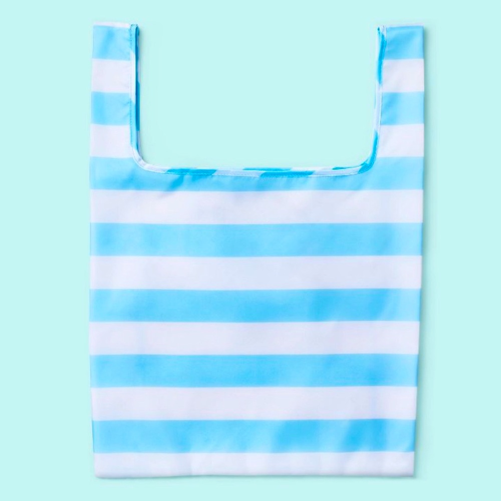 Stoney Clover Lane x Target Reusable Tote Bag Blue & White Stripes - Picture 3 of 9